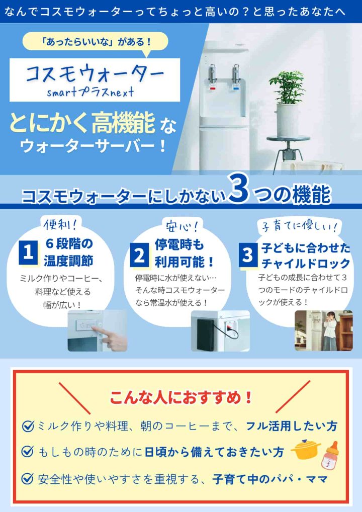 コスモウォーター機能性
