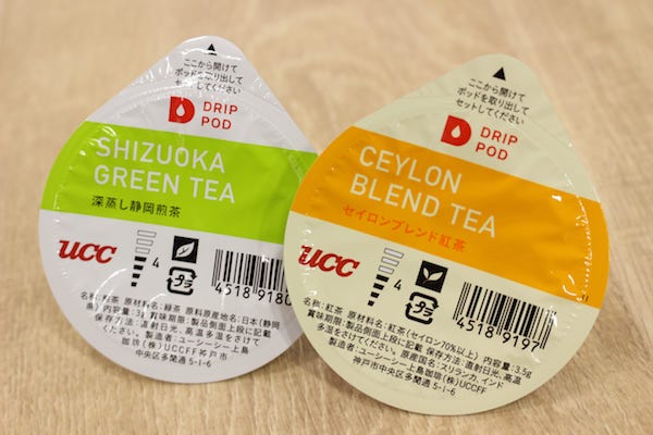 UCCの紅茶と緑茶のドリップポッド