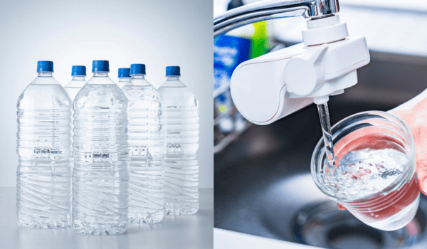 ペットボトルと浄水器の写真